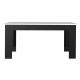 FINLANDEK Table a manger PILVI de 6 a 8 personnes style contemporain - Blanc et noir mat - L 160 x l 90 cm