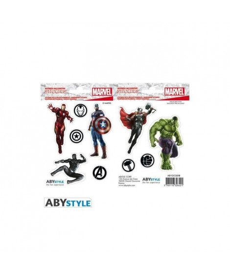 Stickers Marvel - 16x11cm  / 2 planches - Avengers - ABYstyle