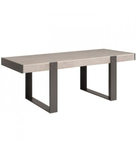 LOFT Table a manger de 8 a 10 personnes style contemporain décor bois naturel - L 224 x l 90 cm