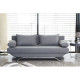 Banquette convertible TEIJO 3 places - Tissu gris - Contemporain - L 190 x P 92 cm