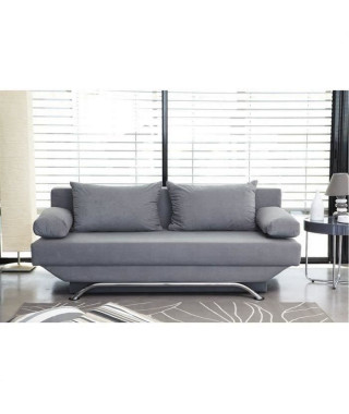 Banquette convertible TEIJO 3 places - Tissu gris - Contemporain - L 190 x P 92 cm