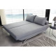 Banquette convertible TEIJO 3 places - Tissu gris - Contemporain - L 190 x P 92 cm