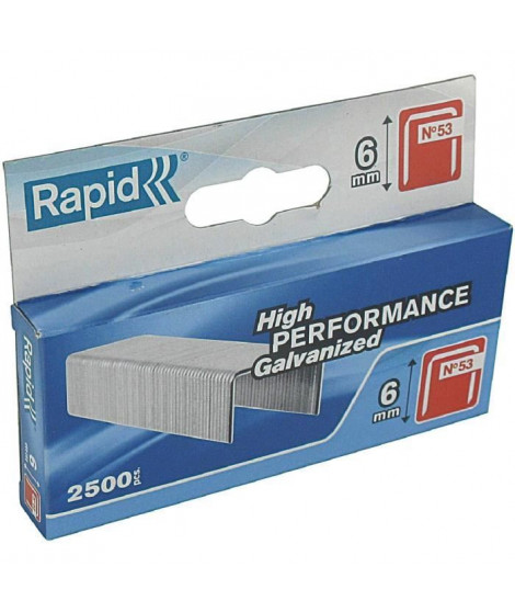 RAPID Agrafes N°53/6 en fil fin 2500 pcs