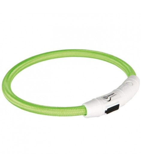 TRIXIE Flash Anneau lumineux USB ML: 45 cm/ø 7 mm vert pour chien