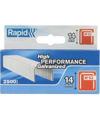 RAPID Agrafes N°53/14 en fil fin 2500 pcs