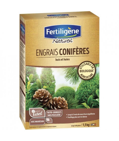 NATUREN Engrais Coniferes, Buis et Haies - 1,5 kg