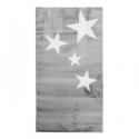 STARS Tapis enfant - 80 x 150 cm - Polypropylene - Gris clair
