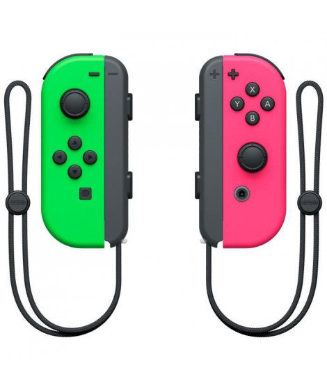 Manettes Joy-Con Vert Néon / Rose Néon pour Console Switch