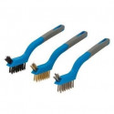 SILVERLINE Jeu de 3 mini-brosses métalliques assorties