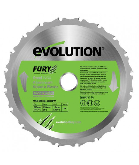 EVOLUTION Lame multi-usages FURY 210mm
