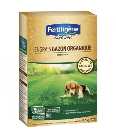 NATUREN engrais gazon organique 100 m² - 2,5 kg