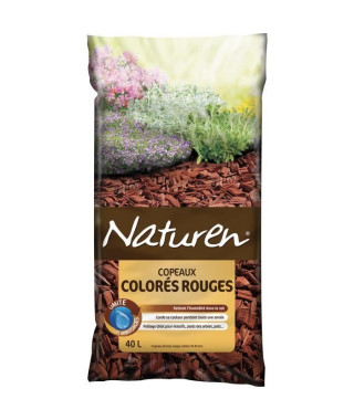 NATUREN Copeaux Colorés Rouges - 40L