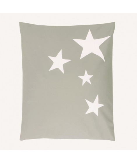 Pouf XXL STARS Tissu imperméable - Beige - 100x120 cm