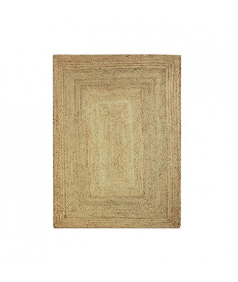 FULL Tapis de salon ou de chambre - Jute - 120 x 170 cm - Naturel