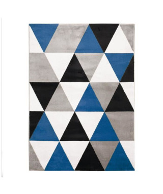 TAO SCANDI Tapis de salon - 120 x 170 cm - Polypropylene - Bleu