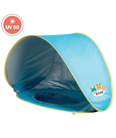 LUDI Tente de plage et piscine pour bébé - en tissu avec protection UV 50 - des 10 mois