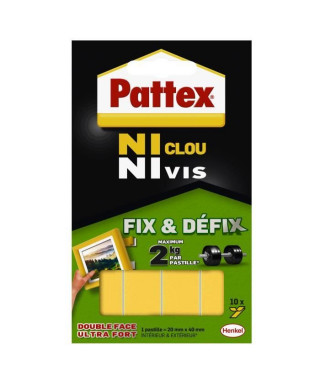 Ni clou ni vis Pattex - Pastilles 2 kg - Blanc