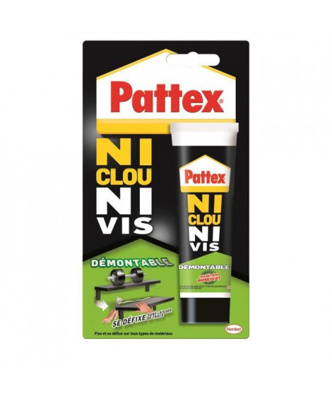 Colle Ni clou ni vis démontable Pattex - Tube 100 g