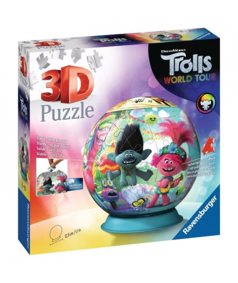 RAVENSBURGER - Puzzle 3D rond 72 pieces Trolls 2