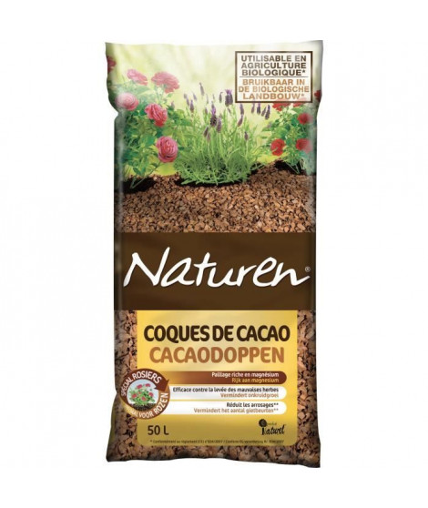 NATUREN Paillage Coques de Cacao - 50L