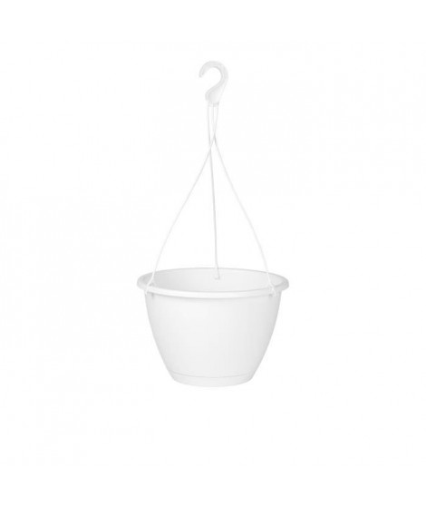 ARTEVASI Pot de fleurs suspendu Algarve - 8 L - 31 x 31 x 20,5 cm - Blanc