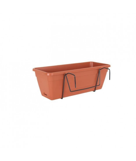 ARTEVASI Kit Jardiniere Venezia avec réserve d'eau - 10 L - 49 x 19,5 x 16,6 cm - Terre cuite