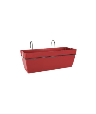 ARTEVASI Kit Jardiniere Capri - 12,8 L - 50,5 x 30,5 x 18,5 cm - Rouge foncé