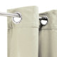 Rideau velours 100% Polyester - Beige clair 140x250 cm