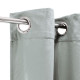 Rideau velours 100% Polyester - Gris clair - 140x250 cm