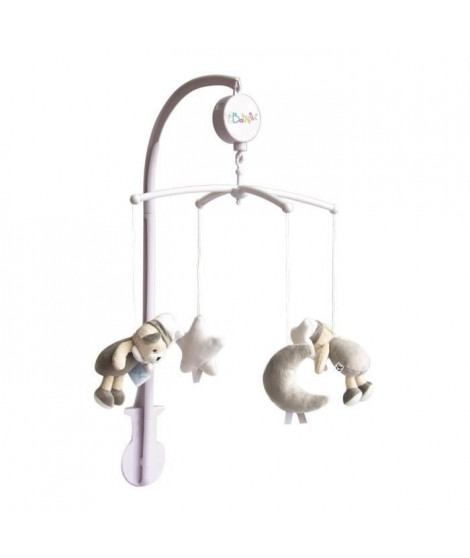 BABY NAT Mobile Musical Les Luminescents - Gris Taupe