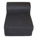 JUNE Chauffeuse 1 place - Tissu noir - Style contemporain - L 58 x P 75 cm