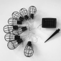 LUMIJARDIN Guirlande solaire cage Keny avec 10 ampoules décoratives