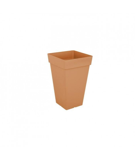 ARTEVASI Pot de fleurs Carré Capri - 30 L - 30 x 30 x 49,5 cm - Terre cuite claire