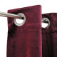 Rideau velours 100% Polyester - Rouge bourgogne - 140x250 cm