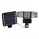 LUMI JARDIN Projecteur solaire Blackburn - 3 tetes - H 23 cm - Noir