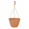 ARTEVASI Pot de fleurs suspendu Algarve - 8 L - 31 x 31 x 20,5 cm - Terre cuite claire