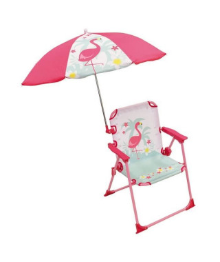FUN HOUSE Chaise Parasol Flamant Rose Pour Enfant