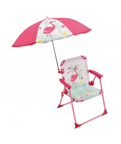 FUN HOUSE Chaise Parasol Flamant Rose Pour Enfant