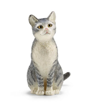 Schleich Figurine 13771 - Animal de la ferme - Chat, assis