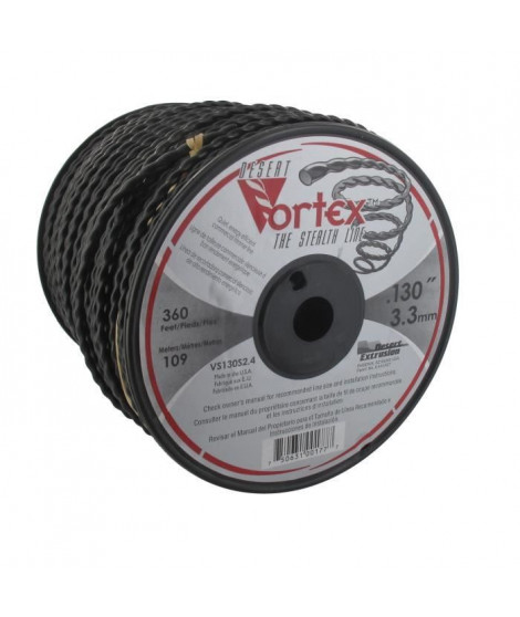 JARDIN PRATIQUE Bobine fil nylon copolymere VORTEX pour débroussailleuse - Ø 3,3 mm - L 109 m