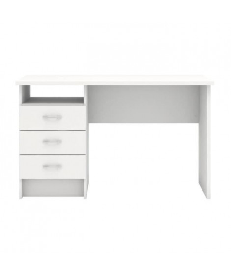 FUNCTION Bureau contemporain blanc mat - L 120,1 cm