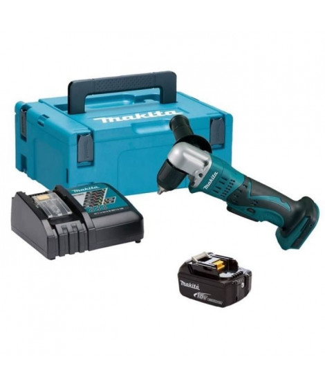 MAKITA Perceuse visseuse d'angle 18 V Li-Ion 5 Ah Ø 10 mm Auto-serrant DDA351RTJ