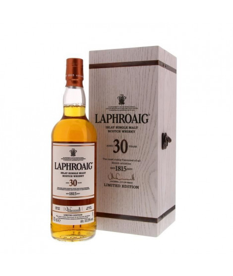 Whisky Laphroaig 30 ans d'âge Single Malt d'Islay - Or - 53,5° - 70 cl
