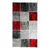 SUBWAY CUBE Tapis de salon en polypropylene - 80x150 cm - Rouge