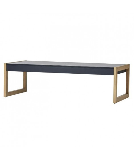 KARE Table basse - Décor chene et anthracite - L 120 x P 55 x H 35 cm