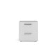TYHJA Chevet 2 tiroirs - Blanc - L 40 x P 40 x H 42 cm