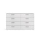 TYHJA Commode 8 tiroirs - Blanc - L 140 x P 40 x H 82 cm