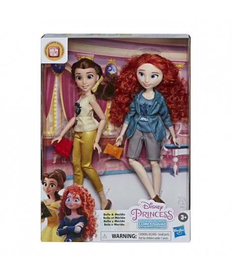 Disney Princesses - Poupees tendances Comfy Squad Belle et Merida - 30 cm