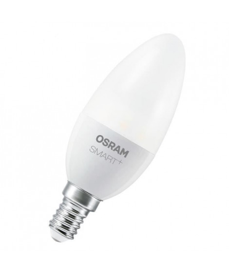 OSRAM Smart+ Ampoule LED Connectée - E14 Flamme - Dimmable Blanc Chaud/Froid 6W (40W) - Pilotable via une passerelle Zigbee