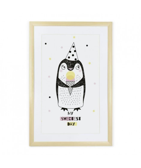 TANUKI Cadre décoratif Pingouin My sweedest day- 60x40 cm